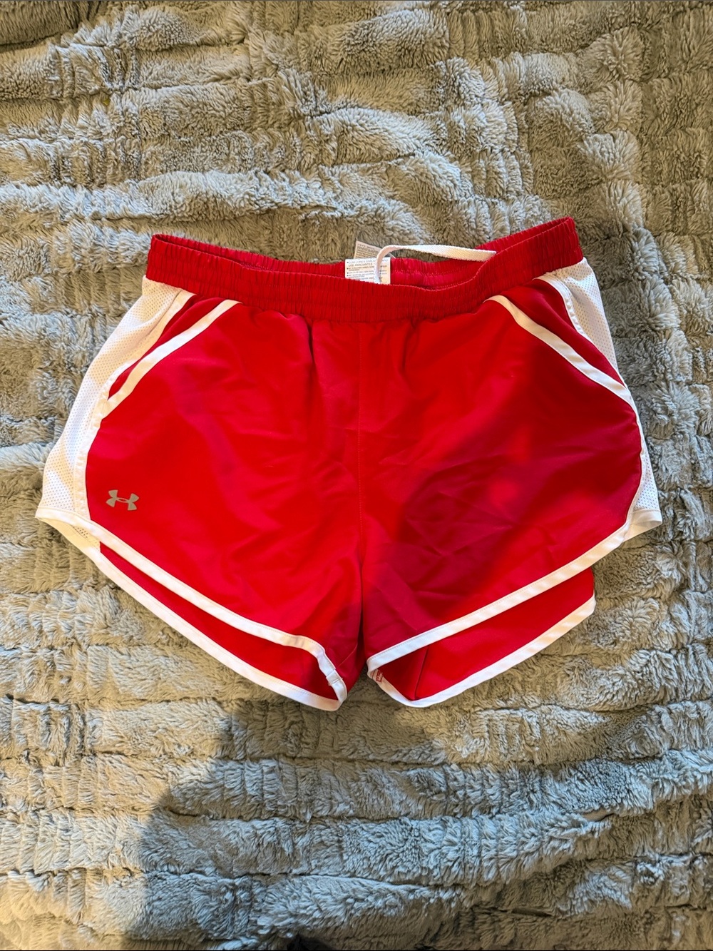 Under Armour Red Women's Running Shorts with White Trim Med